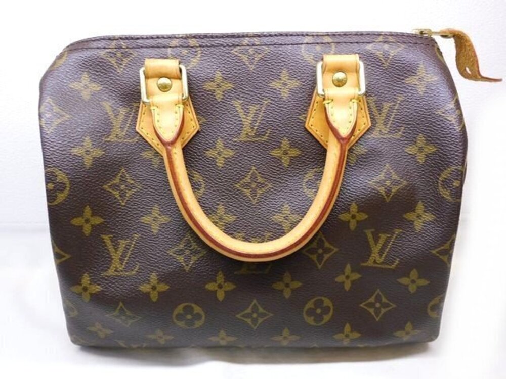 Louis Vuitton Speedy Boston Bag Monogram Canvas Leather Brown